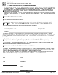 Form IL432-2005 Petition for Involuntary/Judicial Admission - Illinois, Page 3