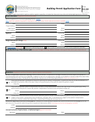 Document preview: Form PLG-200 Building Permit Application Form - County of Santa Cruz, California