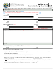 Document preview: Form PLG-205 Building Permit - Construction Change Documents - County of Santa Cruz, California
