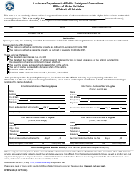 Document preview: Form DPSMV1696 Affidavit of Heirship - Louisiana