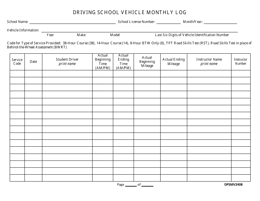 Form DPSMV2408 - Fill Out, Sign Online and Download Printable PDF ...