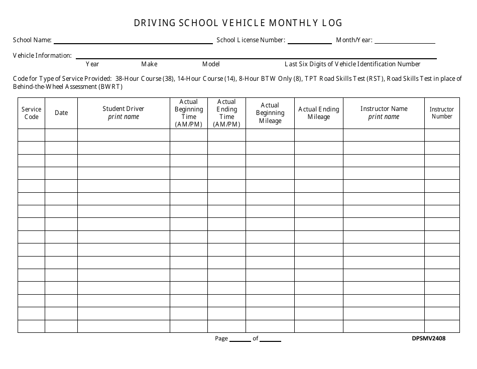 Form DPSMV2408 - Fill Out, Sign Online and Download Printable PDF ...