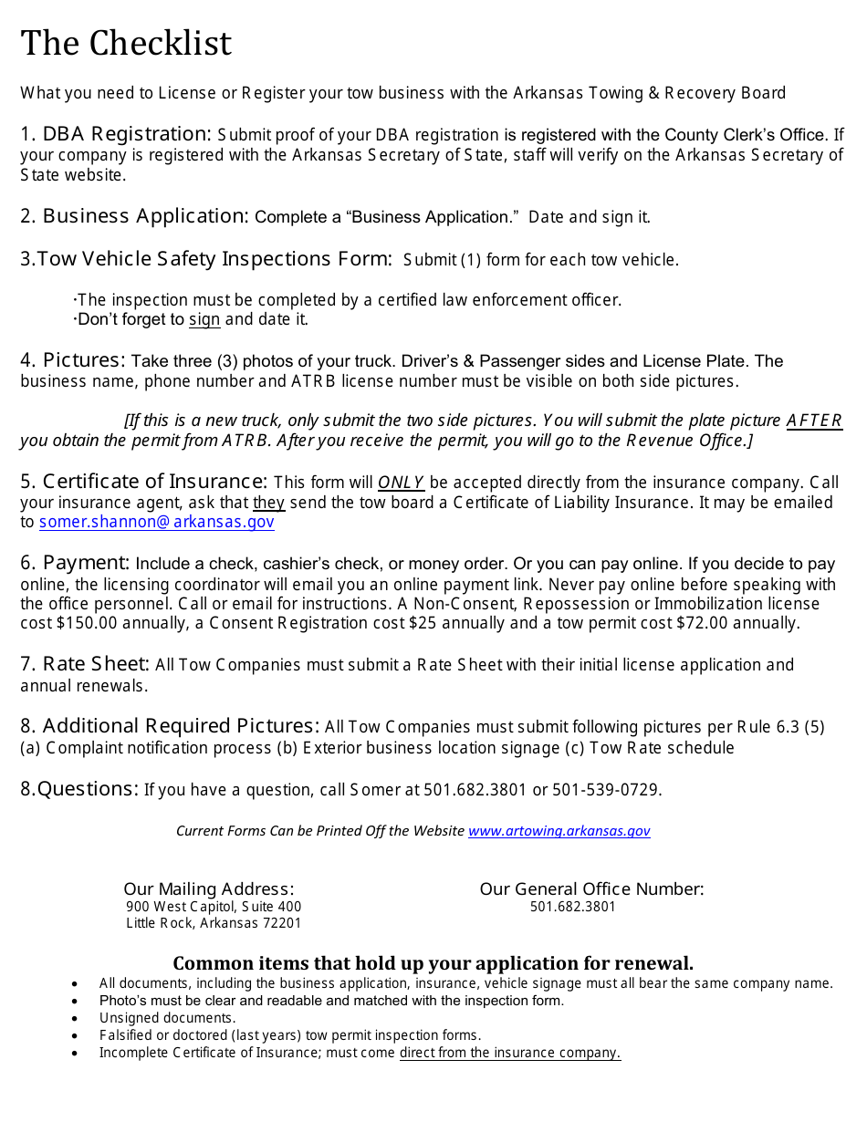 Business Application - Arkansas, Page 2