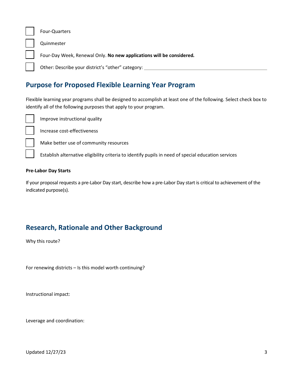 Flexible Learning Year Application - Minnesota, Page 3