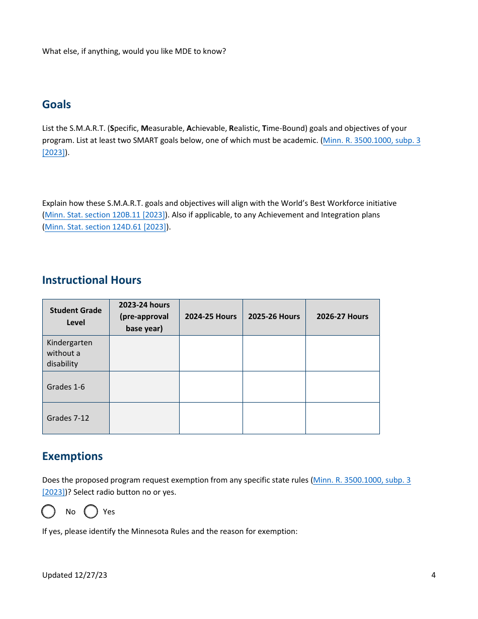 Flexible Learning Year Application - Minnesota, Page 4
