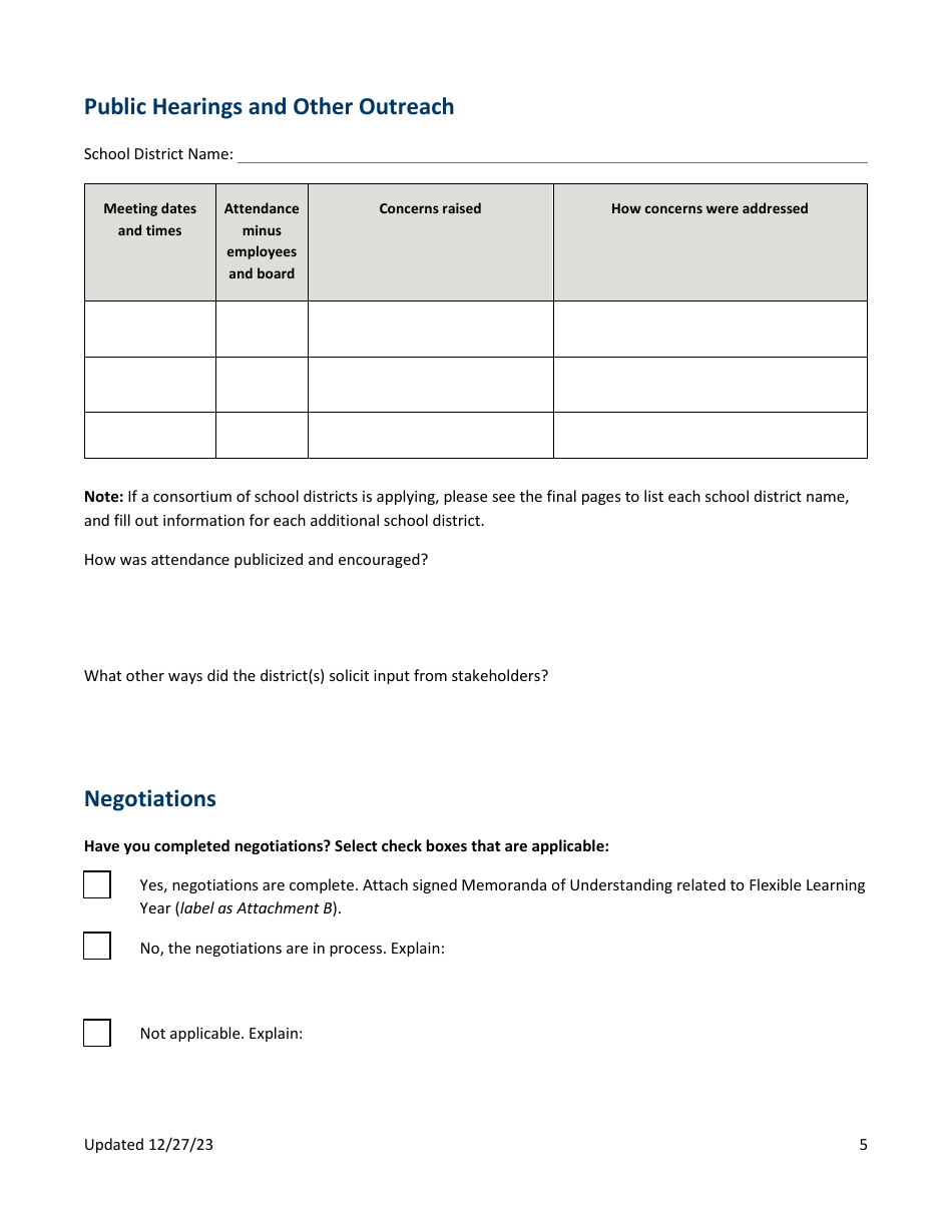 Flexible Learning Year Application - Minnesota, Page 5