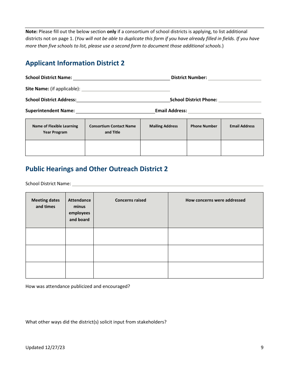 Flexible Learning Year Application - Minnesota, Page 9