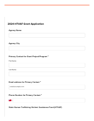 Preview the Htvaf Grant Application Questions - Kansas