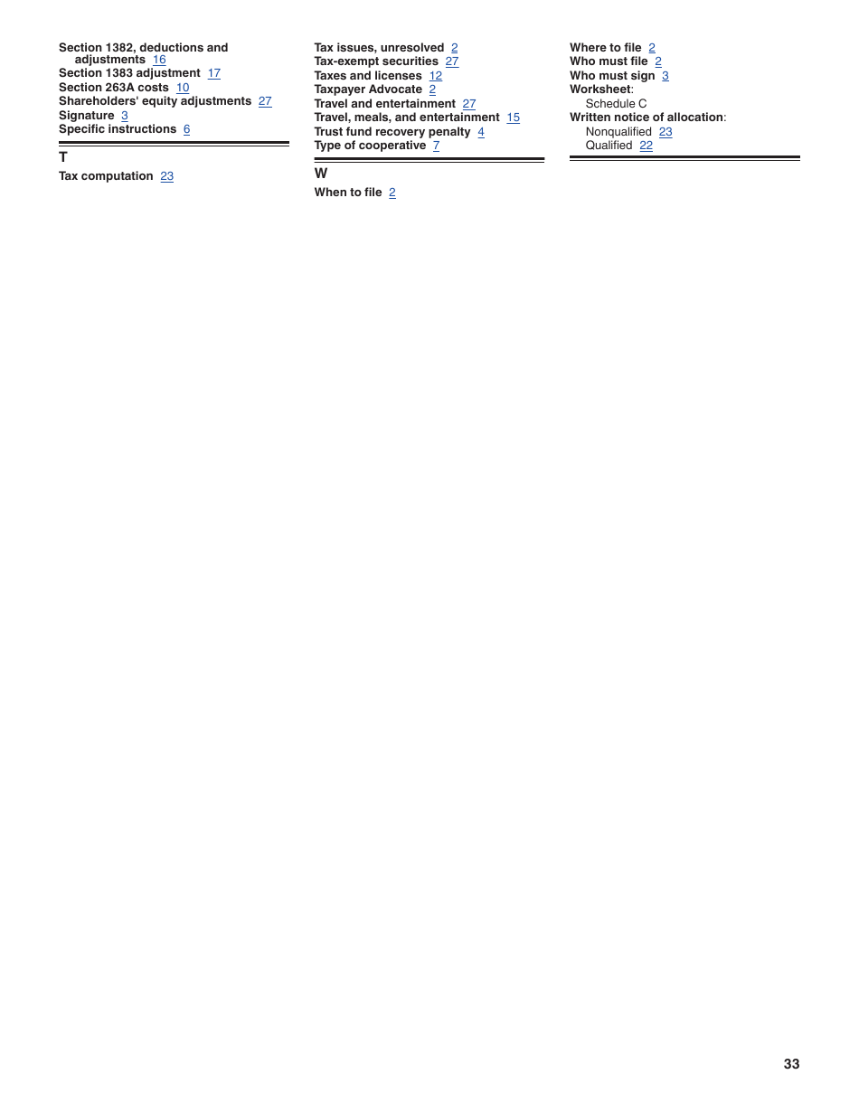 Instructions for IRS Form 1120-C U.S. Income Tax Return for Cooperative Associations, Page 33