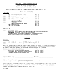 Document preview: New Civil Case Filing Coversheet - Franklin County, Ohio