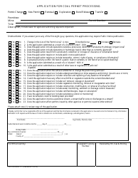 Form DOGM-C1 (DOGM-C2) Application for Coal Permit Processing - Utah