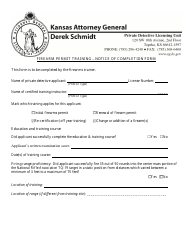 Firearm Permit - Initial Application - Kansas, Page 3