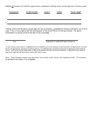 Firearm Permit - Initial Application - Kansas, Page 4