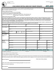 Document preview: Form BCIA4056 Child Abuse Central Index Self Inquiry Request - California