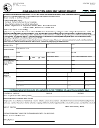 Form BCIA4056 Child Abuse Central Index Self Inquiry Request - California
