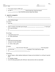 Asexual Reproduction Worksheet - 8th Grade, Mrs. Hagan, Washingtonville Middle School, Page 3