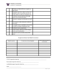 Facilities Safety and Security Inspection Checklist Template - University of Washington, Page 2