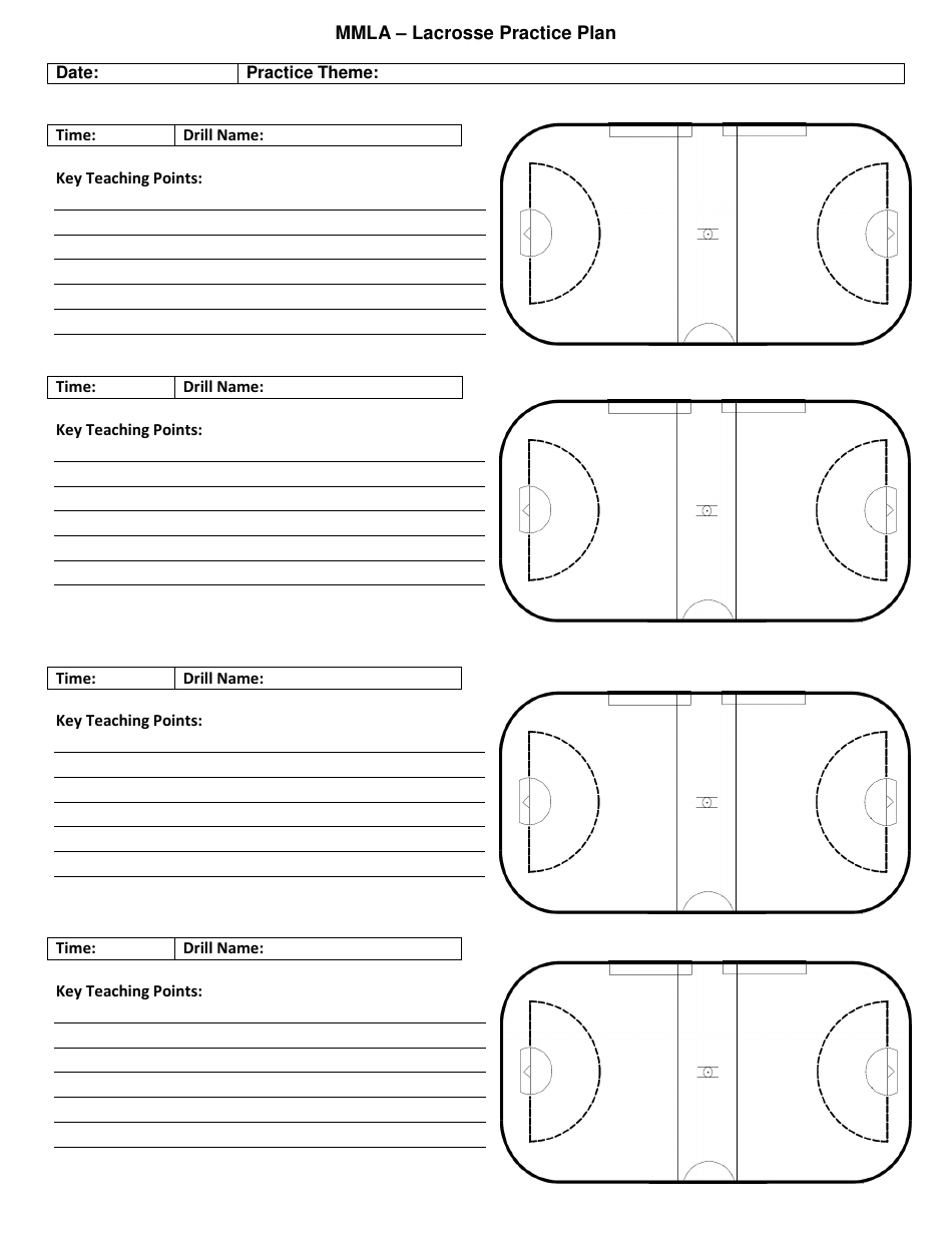 Lacrosse Practice Plan Template Mmla Download Printable PDF