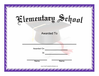 Document preview: Elementary School Award Certificate Template