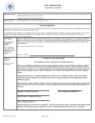 Application for Registration for Rtf Therapeutic X-Ray Equipment Facility - Rhode Island, Page 5