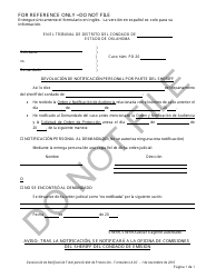 Document preview: Devolucion De Notificacion Personal Por Parte Del Sheriff - Oklahoma (Spanish)