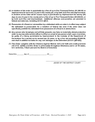 Emergency Ex Parte Order of Protection - Oklahoma, Page 4
