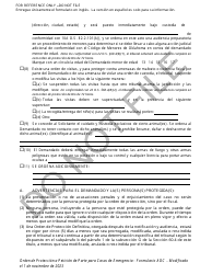 Orden De Proteccion De Emergencia Ex Parte - Oklahoma (Spanish), Page 3