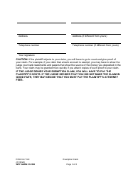Form WPF GARN01.0500 Exemption Claim (Writ to Garnish Funds or Property Held by a Financial Institution) - Washington, Page 3