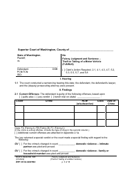 Document preview: Form WPF CR84.0400 TMV Felony Judgment and Sentence - Theft or Taking of a Motor Vehicle - Washington