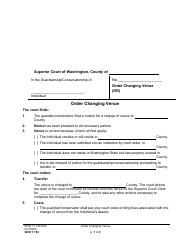 Form GDN T702 Order Changing Venue - Washington