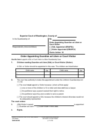 Document preview: Form GDN M409 Order Appointing Guardian Ad Litem or Court Visitor - Washington