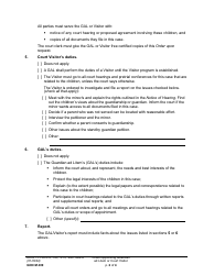Form GDN M409 Order Appointing Guardian Ad Litem or Court Visitor - Washington, Page 2