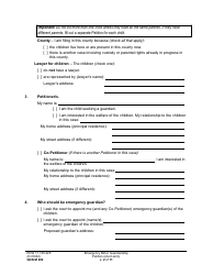 Form GDN M202 Emergency Minor Guardianship Petition (Short-Term) - Washington, Page 2
