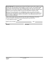 Form PO001 Petition for Protection Order - Washington, Page 13