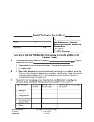Document preview: Form NC02.0120 Law Enforcement Petition for Domestic Violence No Contact Order - Washington