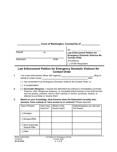 Form NC02.0120  Printable Pdf
