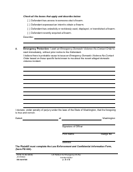 Form NC02.0120 Law Enforcement Petition for Domestic Violence No Contact Order - Washington, Page 2