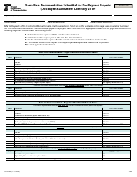 Form 734-5222 (734-2706A) Semi-final Documentation Submittal for Doc Express Projects (Master List 2019) - Oregon, Page 2