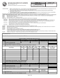 State Form 22649 (103-I) Return for Interstate Carriers - Indiana