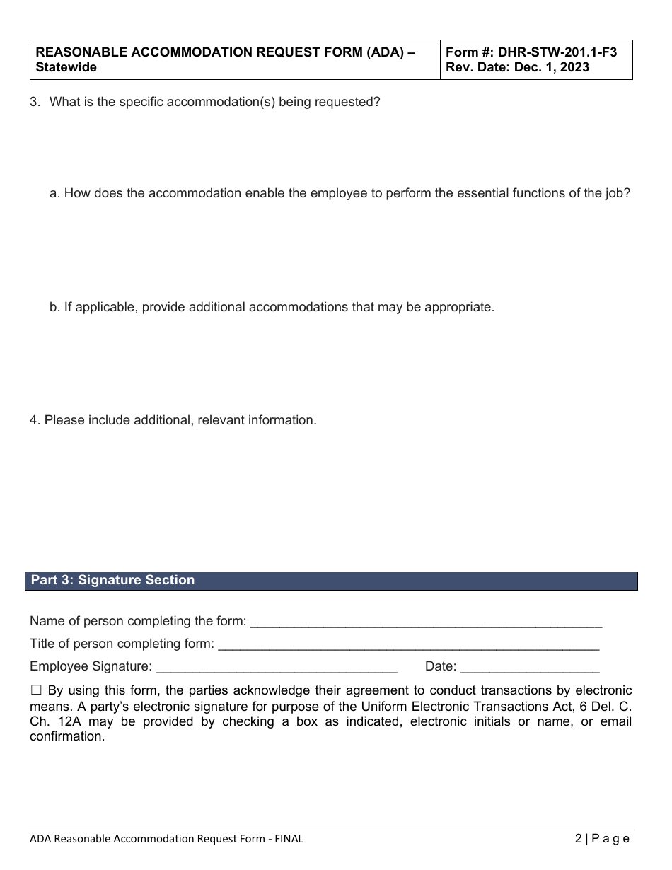 Form DHR-STW-201.1-F3 - Fill Out, Sign Online And Download Fillable PDF ...