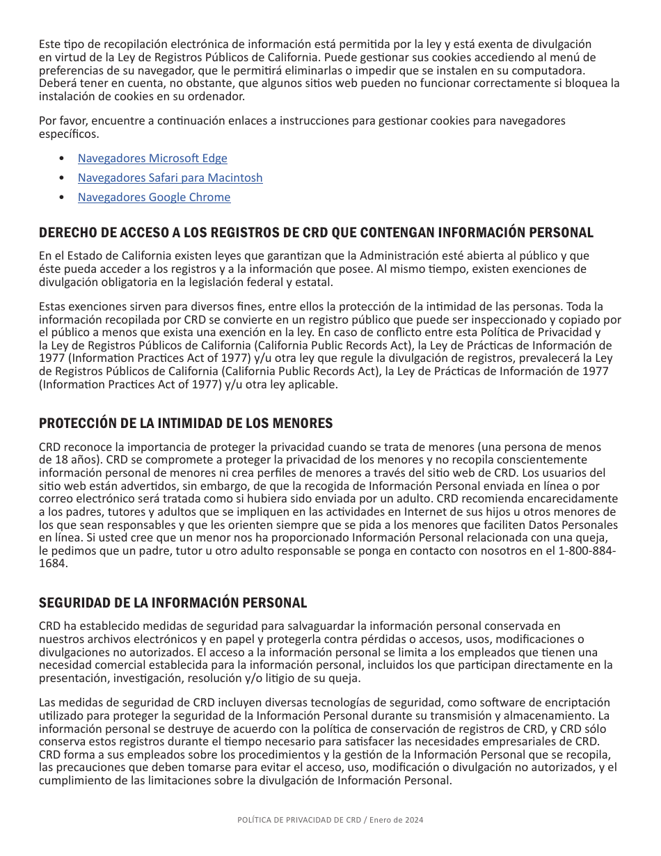Formulario CRD-IF903-4X-SP Formulario De Registro - Vivienda - California (Spanish), Page 11