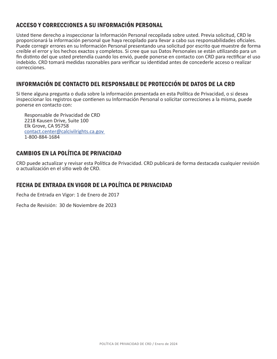 Formulario CRD-IF903-4X-SP Formulario De Registro - Vivienda - California (Spanish), Page 12