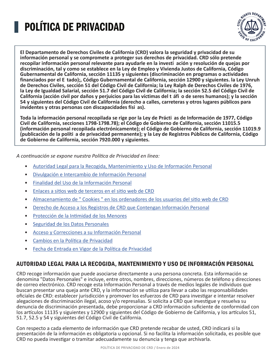 Formulario CRD-IF903-4X-SP Formulario De Registro - Vivienda - California (Spanish), Page 9