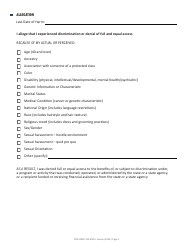 Form CRD-IF903-11X-ENG Intake Form - Discrimination by State-Operated, Funded, or Financially-Assisted Entity (Gc11135) - California, Page 2