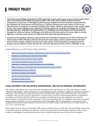 Form CRD-IF903-11X-ENG Intake Form - Discrimination by State-Operated, Funded, or Financially-Assisted Entity (Gc11135) - California, Page 6