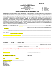 Document preview: Permit Under Section 136 Highway Law - Monroe County, New York