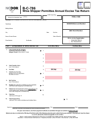 Form B-C-786 Wine Shipper Permittee Annual Excise Tax Return - North Carolina, Page 2
