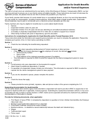 Form C-5 (BWC-1108) Application for Death Benefits and/or Funeral Expenses - Ohio, Page 2