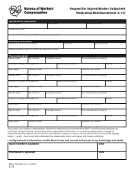 Form C-17 (BWC-1122) Request for Injured Worker Outpatient Medication Reimbursement - Ohio, Page 2