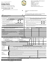 Document preview: Form BOE-571-L Business Property Statement - Mono County, California, 2024